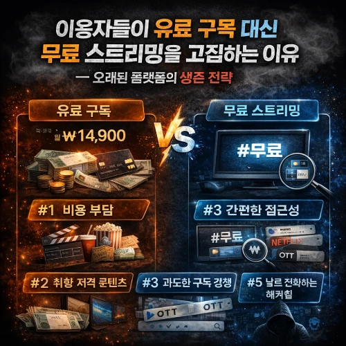 무료 스트리밍 vs 유료 구독